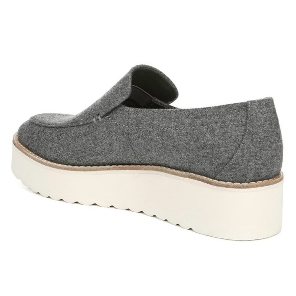 VINCE Zeta Grey Flannel Platform Oxford Loafers - Picture 3 of 11